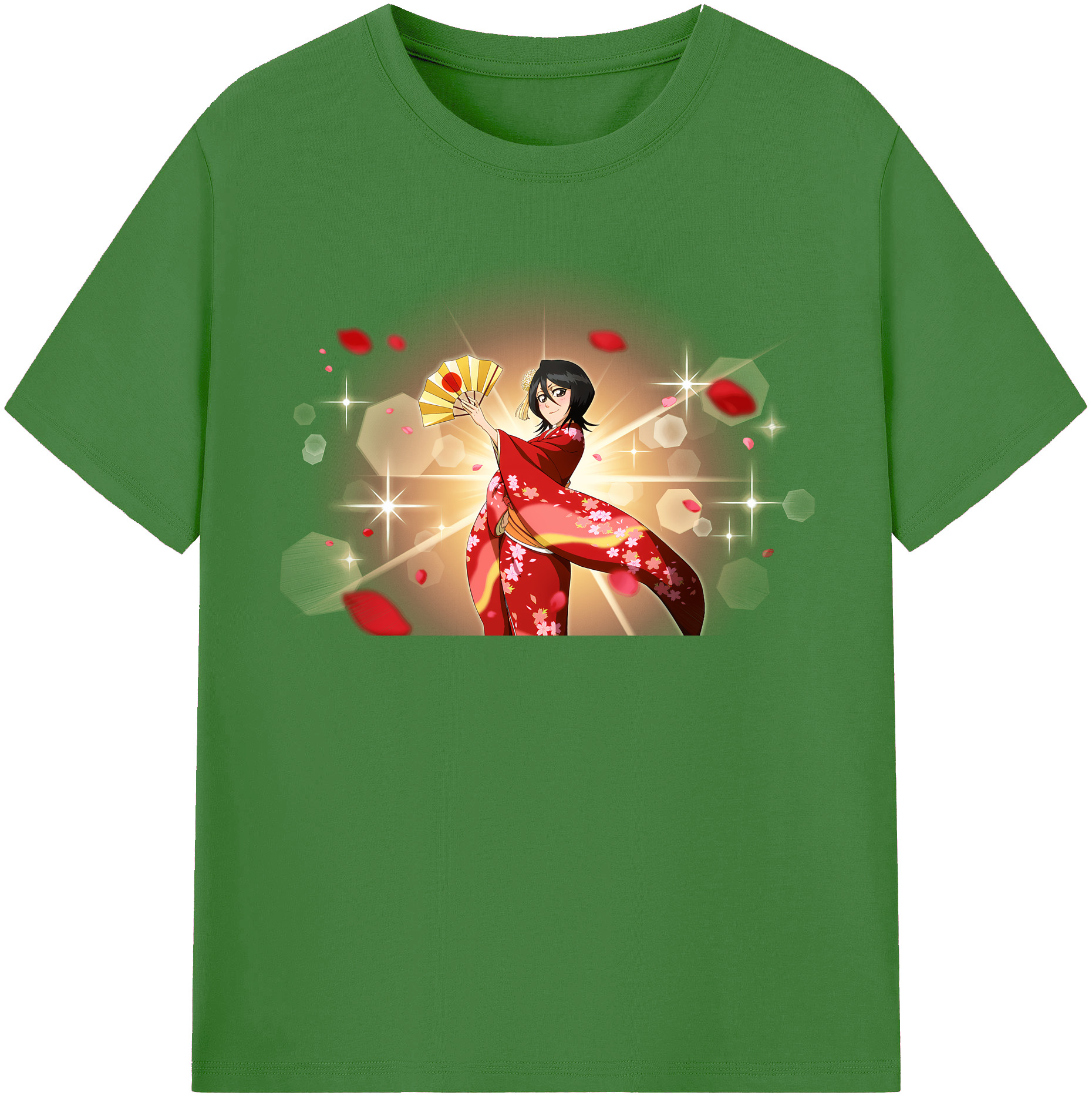 （画像用） ブリーチ 朽木ルキア BLEACH Kuchiki Rukia レディースカジュアルプリントTシャツ（綿100％）
